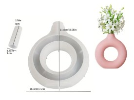 Molde silicona florero circular